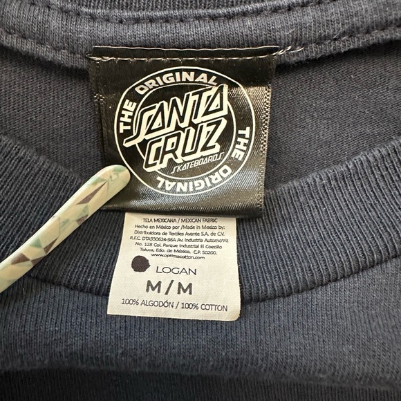 Santa Cruz Skate Boards Nature Graphic Skating T-Shirt Navy size medium - Picture 4 of 5